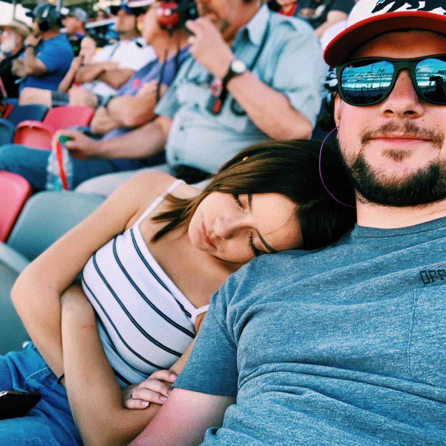 Asleep at Nascar!