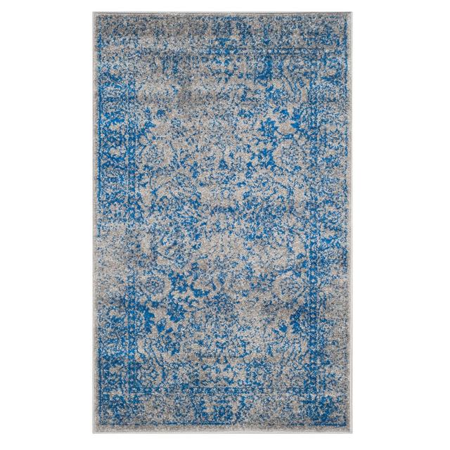 Gray/Blue Medallion Loomed Accent Rug 2'6"X4' - Safavieh