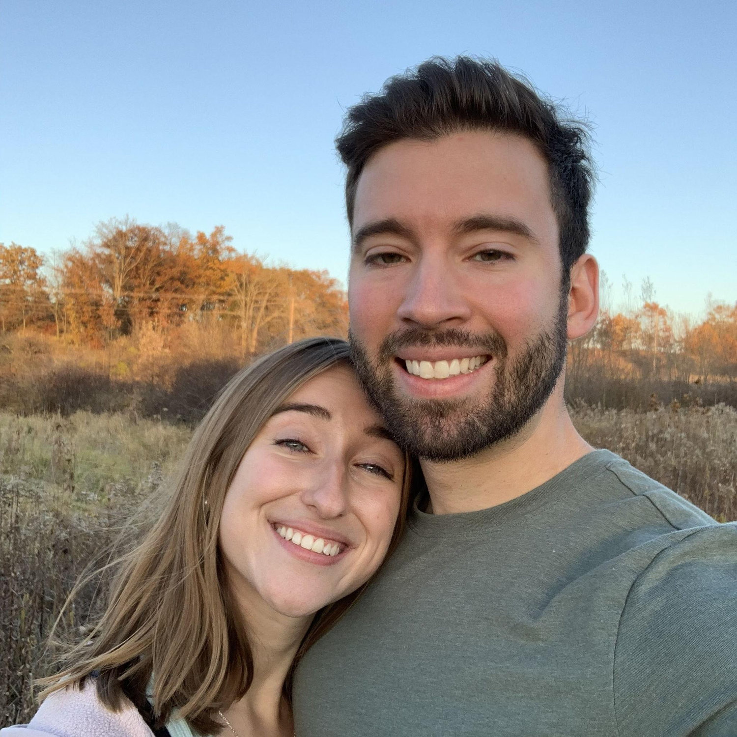 Hiking in one of our favorite Madison area parks! We would take our engagement pictures here 3 years later