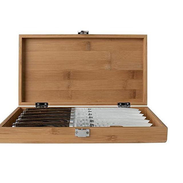 Shun Premier 6 Piece Steak Knife Set with Bamboo Storage Box