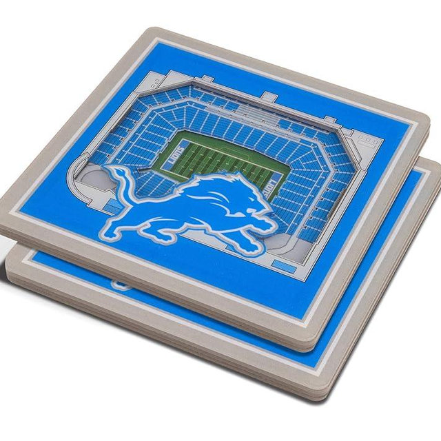 YouTheFan NFL Detroit Lions 3D StadiumView Coasters - Ford Field