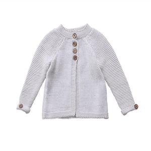KIDSA 1-7T Toddler Baby Little Big Girls Kids Long Sleeve Knit Cardigan Sweater Fall Winter Clothing Warm Thick Jacket Coat