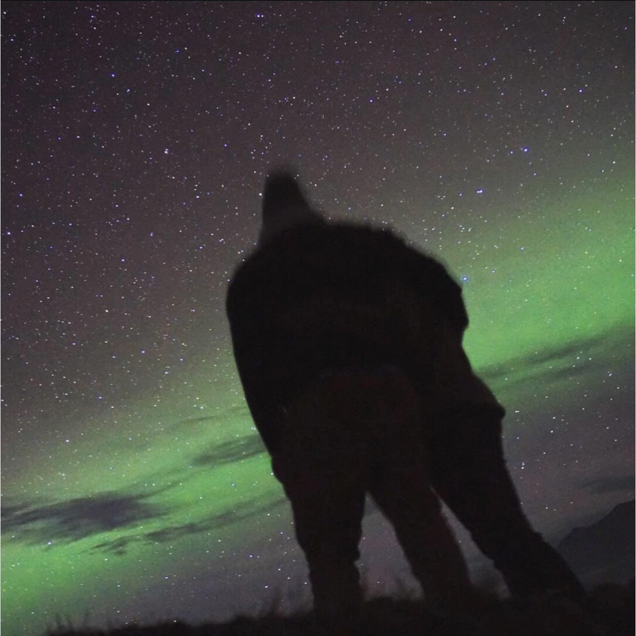Watching the Northern Lights on our 2 year anniversary trip to Iceland in 2015