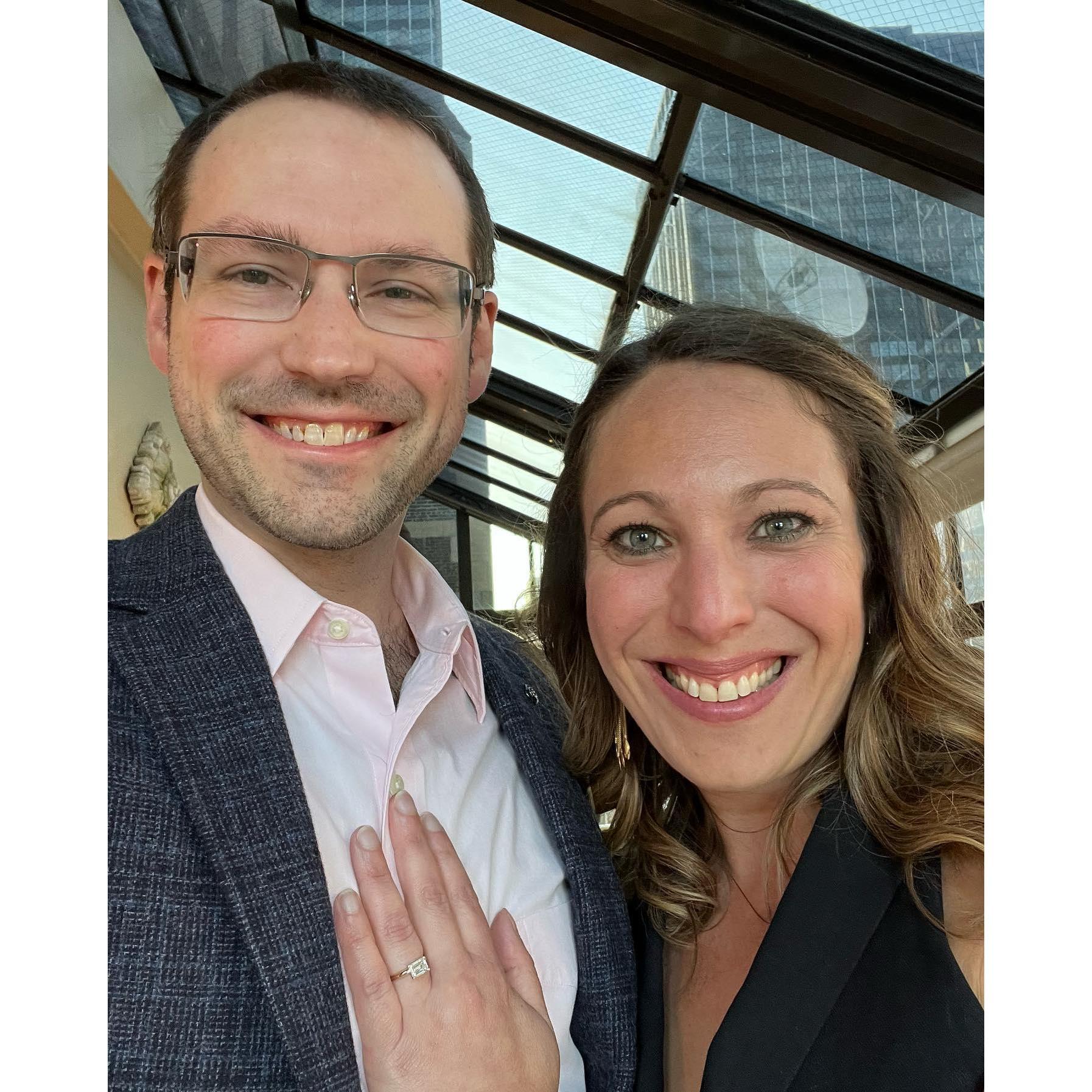 We're engaged! Doug proposed at the Lexington Hotel on June 4, 2022 in NYC.