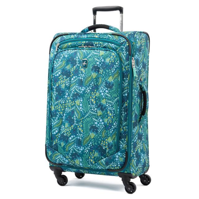 Atlantic Luggage Atlantic Ultra Lite Softsides 25 Expandable Spinner, lulu Green, Checked Medium