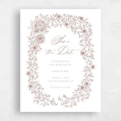 Chestnut, Brown Wedding Save the Date - Taylan Portrait