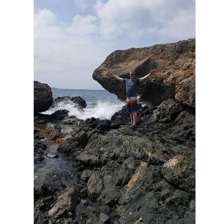Will at BlackStone Beach in Aruba, March 2017