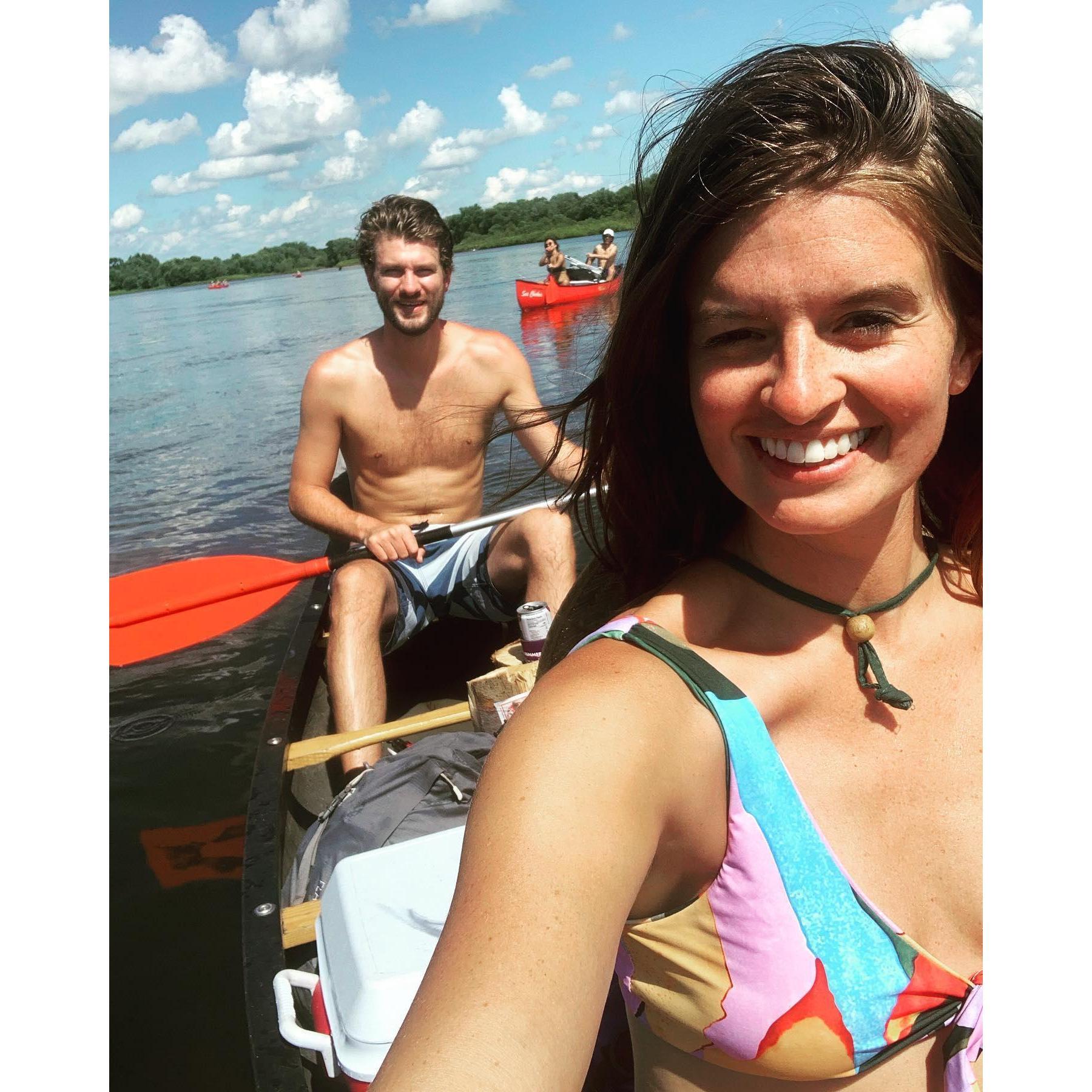 kayak trip on the Wisconsin River with a great crew