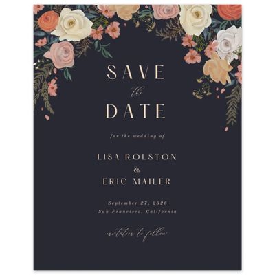 Ebony, Orange Wedding Digital Save the Date - Miele Portrait