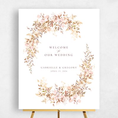 Orange Wedding Sign - Farnham Portrait