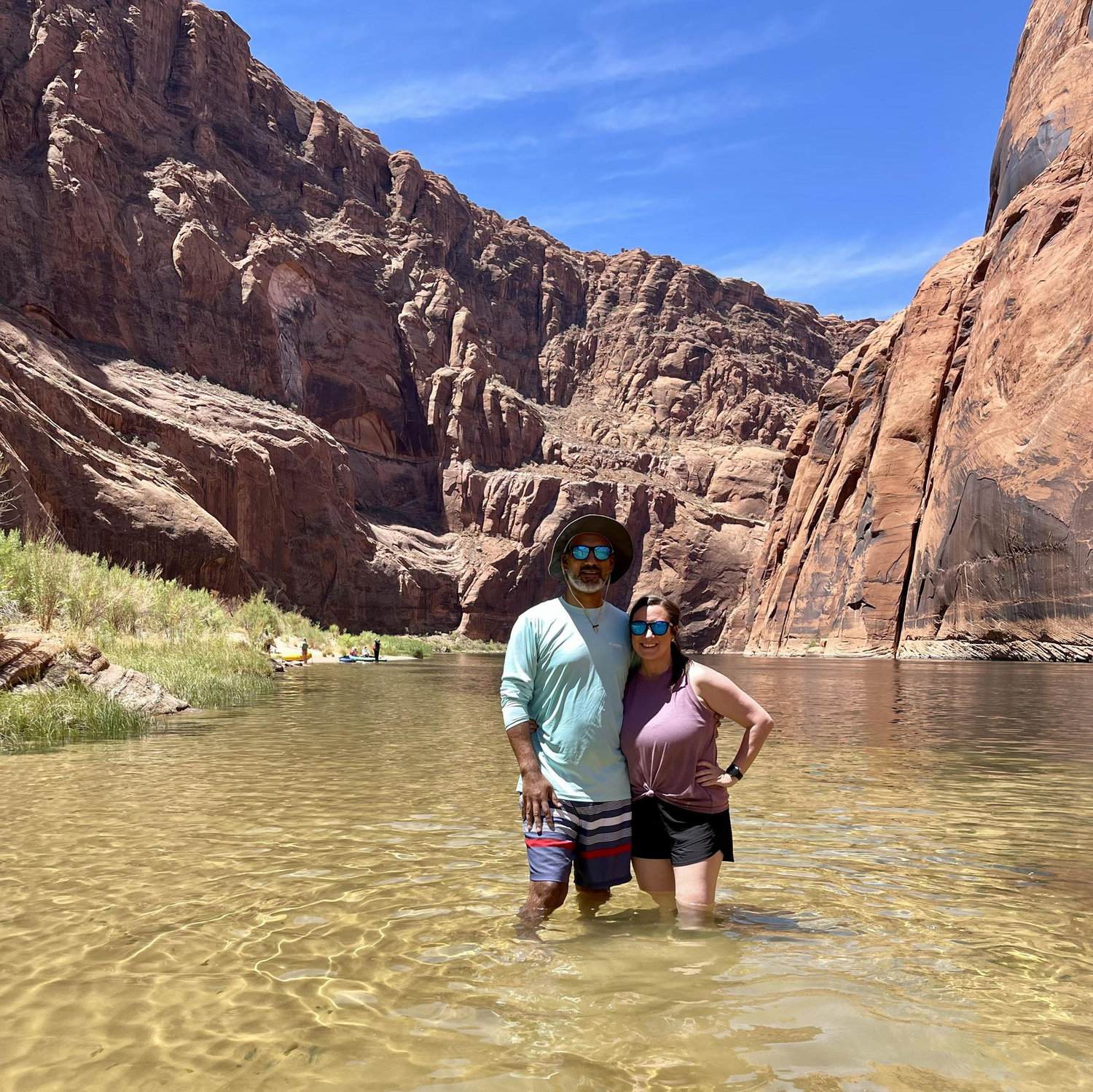 Kayaking the stunning waters of the Colorado River through the canyons of Horseshoe Bend, Arizona.
