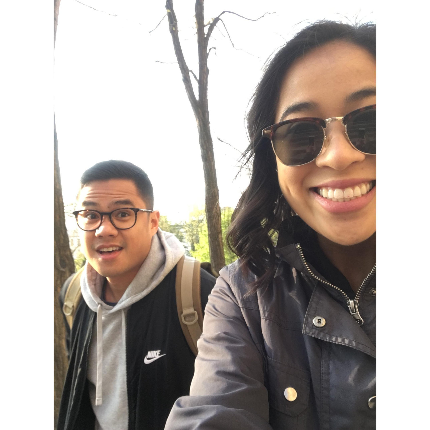 Our big Paris trip! I think this was the morning that I wouldn't talk to Richard for a 1 mile walk to get sneakers. Ha!
