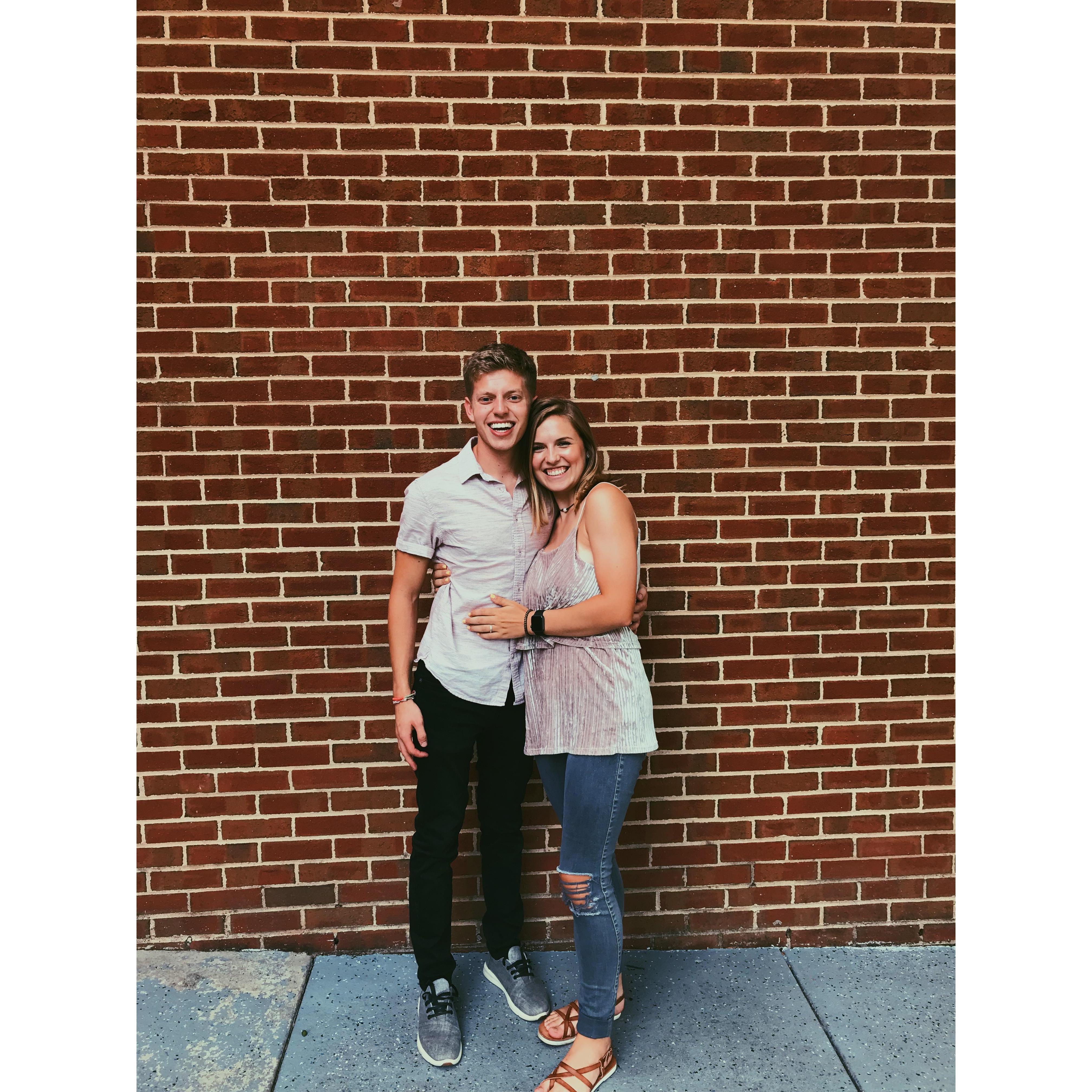 Our year apart ended! Our first day back on the same campus, taking classes at the same college!