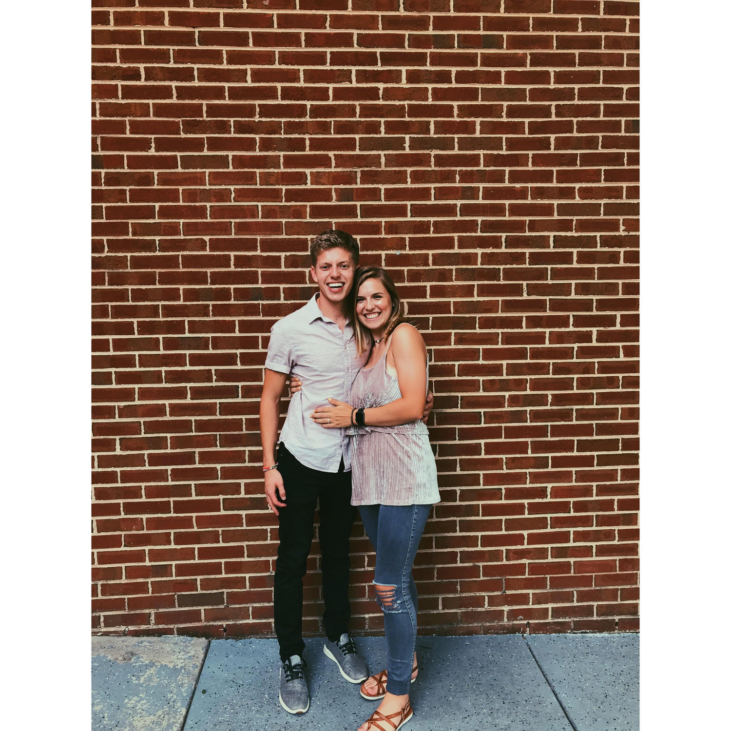 Our year apart ended! Our first day back on the same campus, taking classes at the same college!