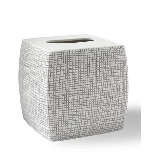 Cassadecor Cestino Embossed Porcelain Tissue Holder