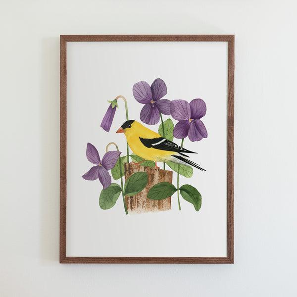 New Jersey Eastern Goldfinch Print (18x24)