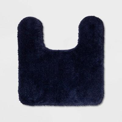 Performance Nylon Contour Bath Rug Navy Blue - Threshold™