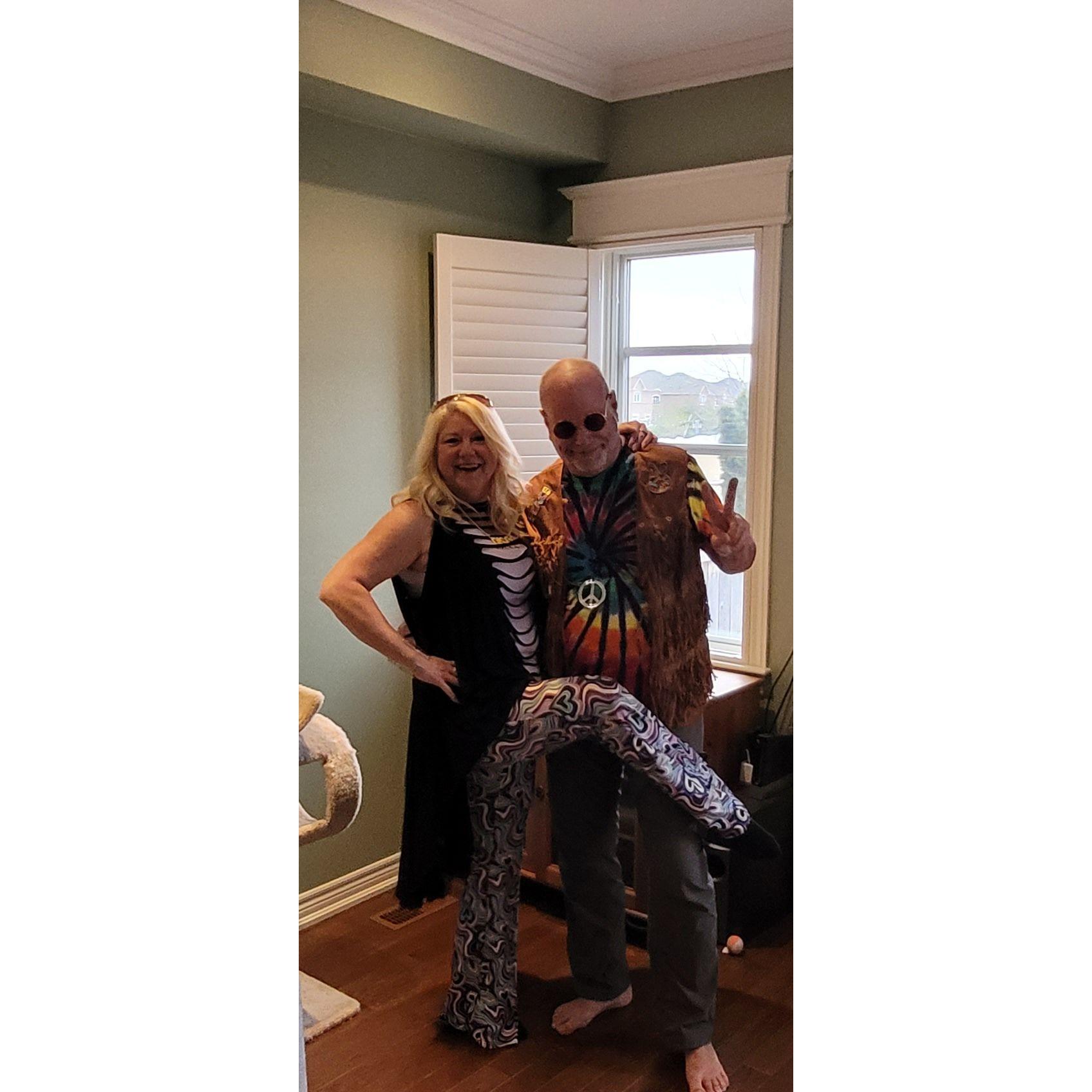 70's fun before heading out to the Spinal Tap charity event!