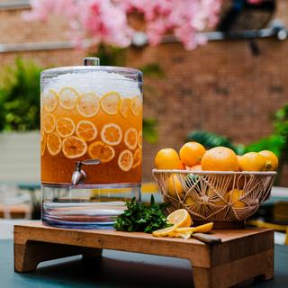 Aloha Beverage Dispenser with Bamboo Stand