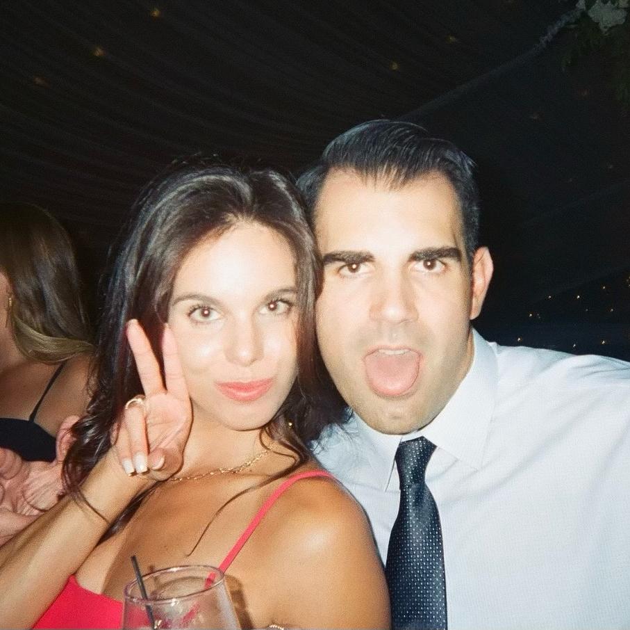 Having fun at Meredith and Joe's wedding
