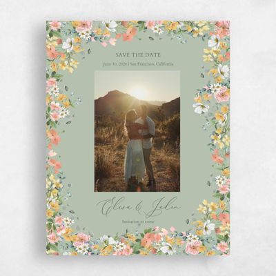 Laurel Green Wedding Save the Date - Pourpier Photo