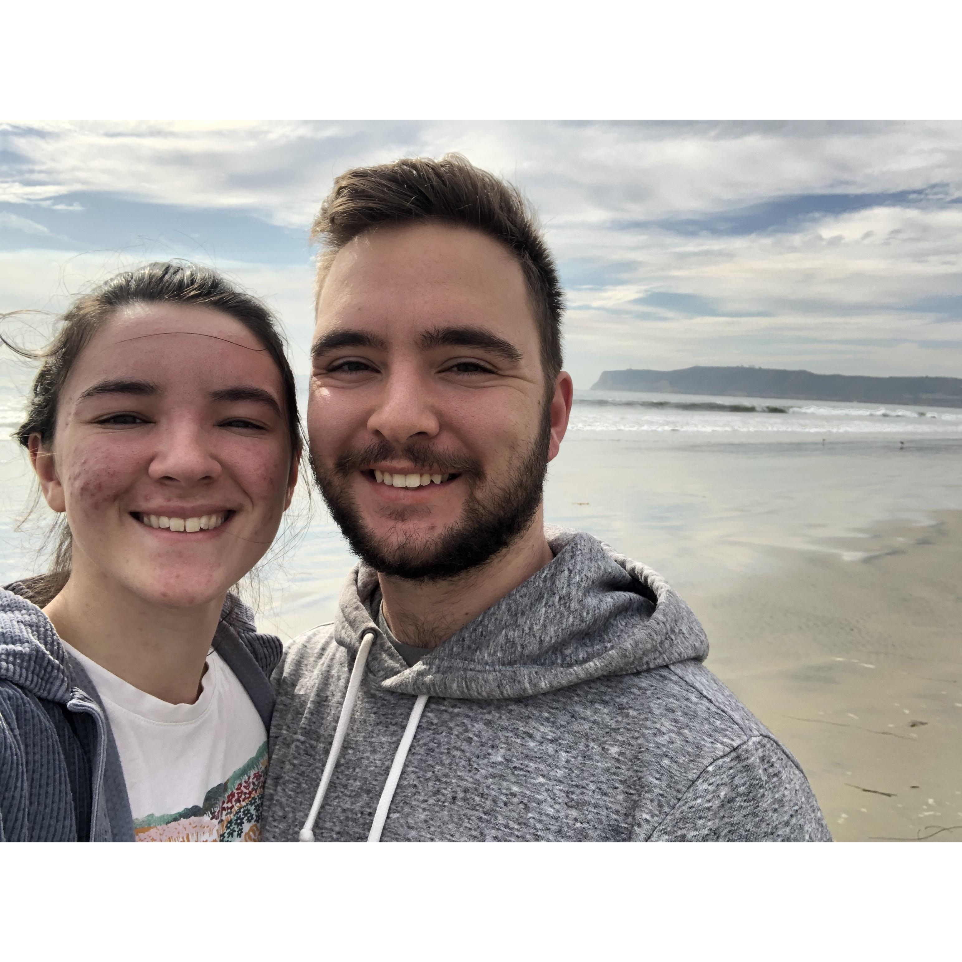 A day at the beach on the west coast.