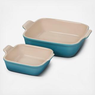 Heritage Set of 2 Square Dishes