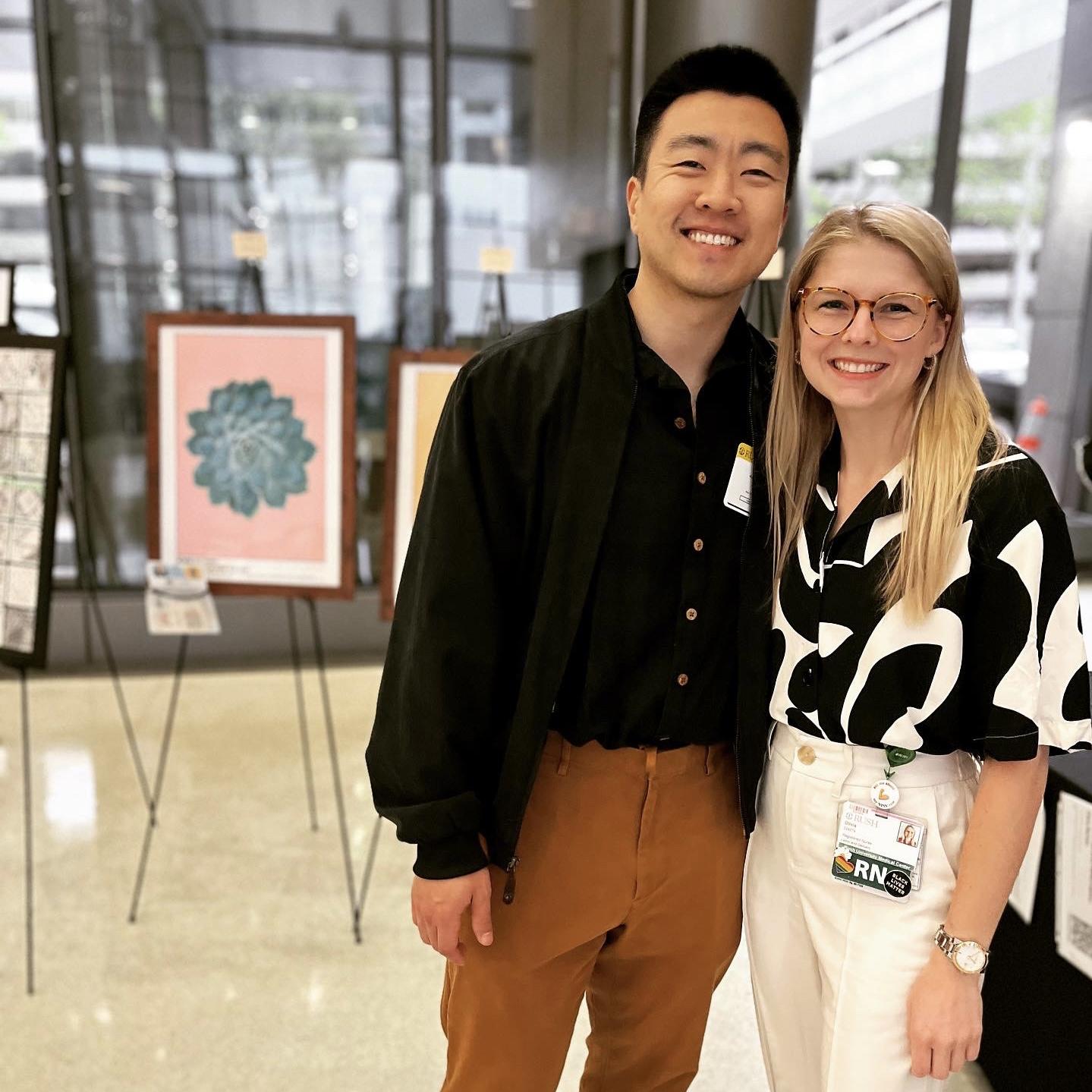 2023 - Olivia's first art show as an RN at Rush!