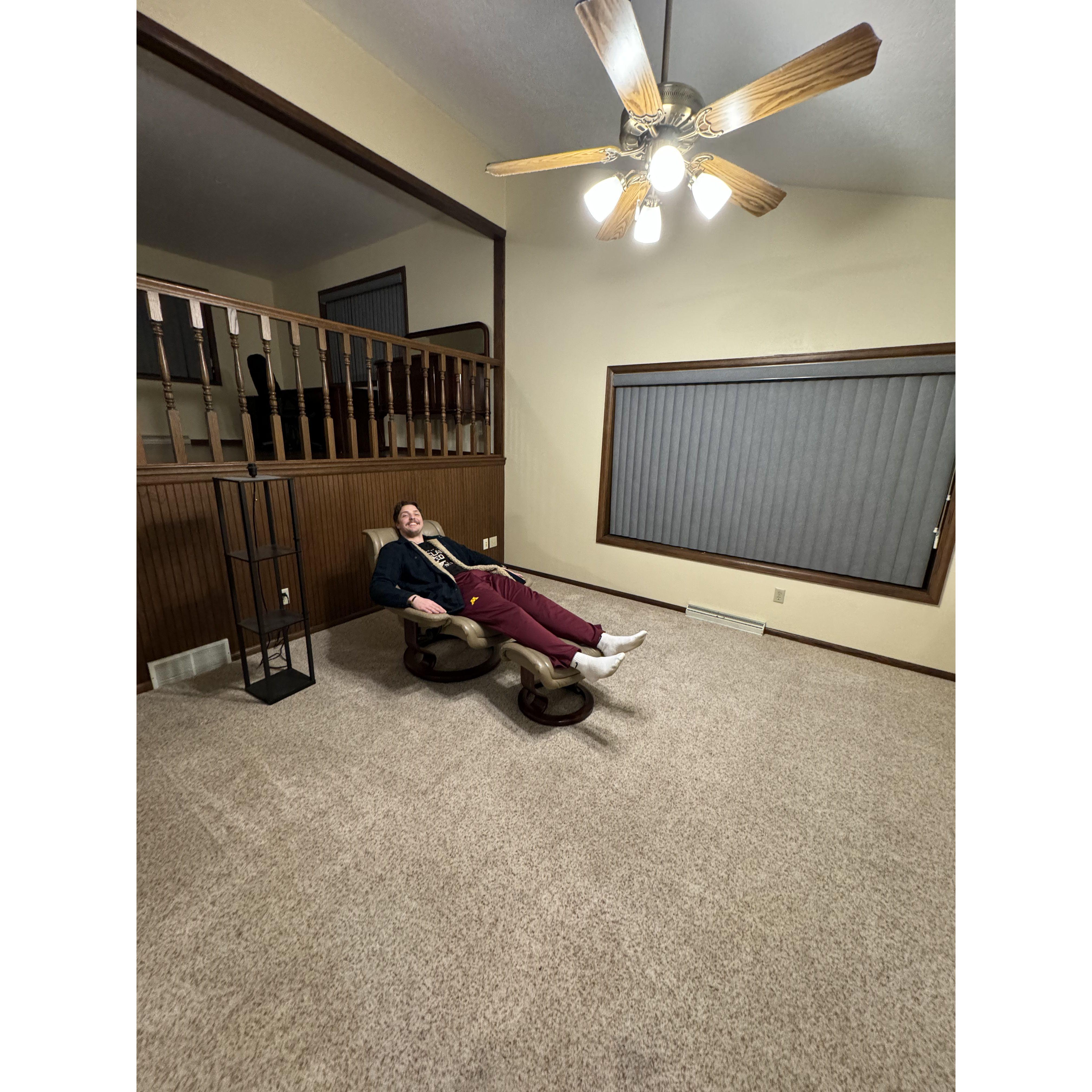 Our living room situation after we moved Cade into our house ;)