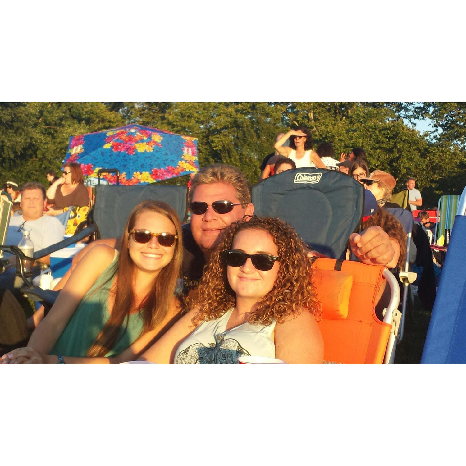 Doug and Hannah at a summer concert.