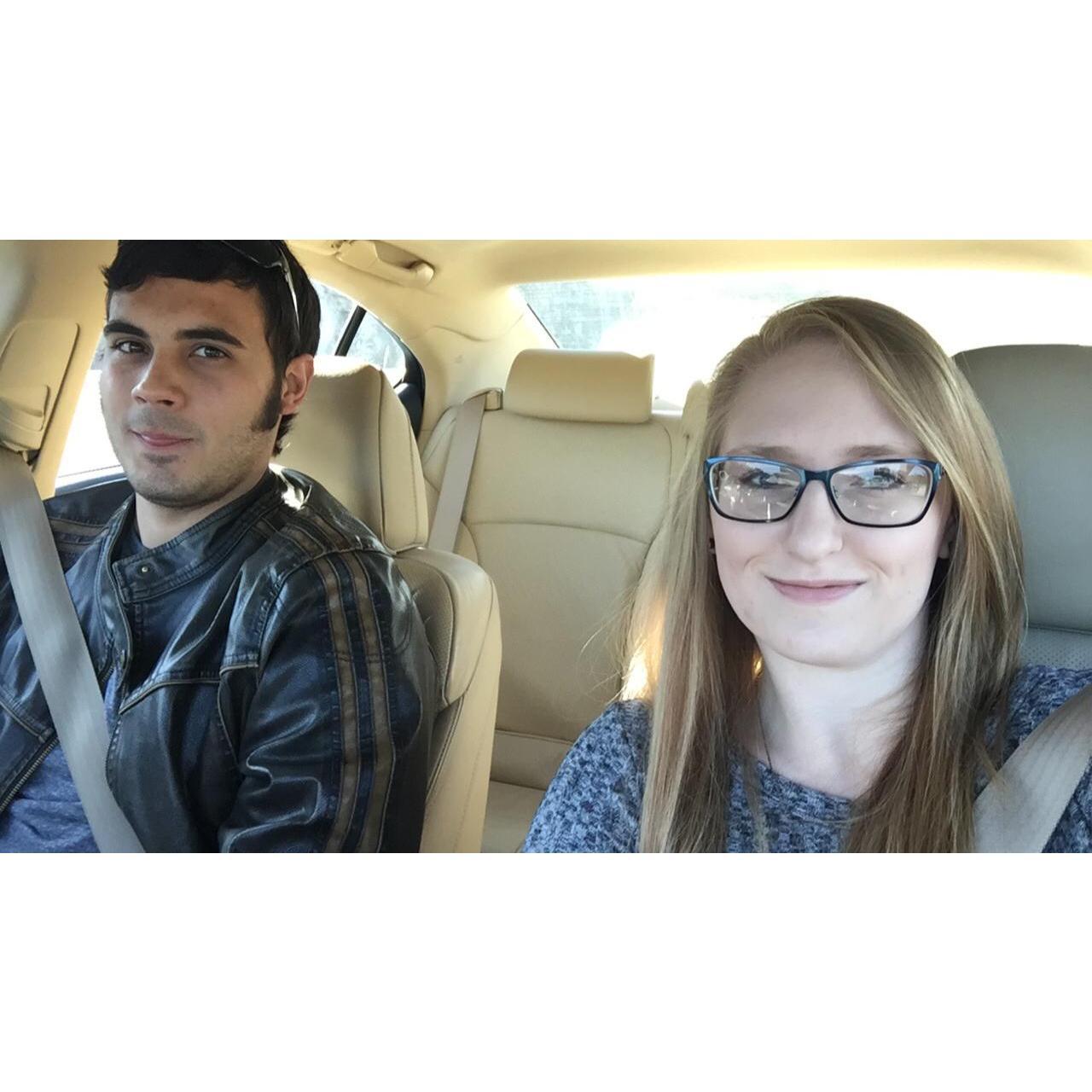 On our way to the Death Grips Concert in Kansas City, MO.