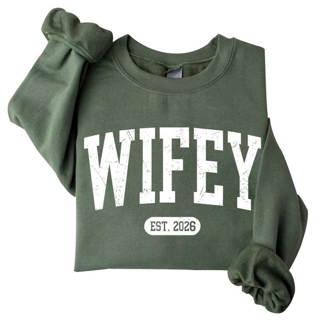 DIOMMELL Hubby Wifey Couples Matching Sweatshirt for Husband and Wife
