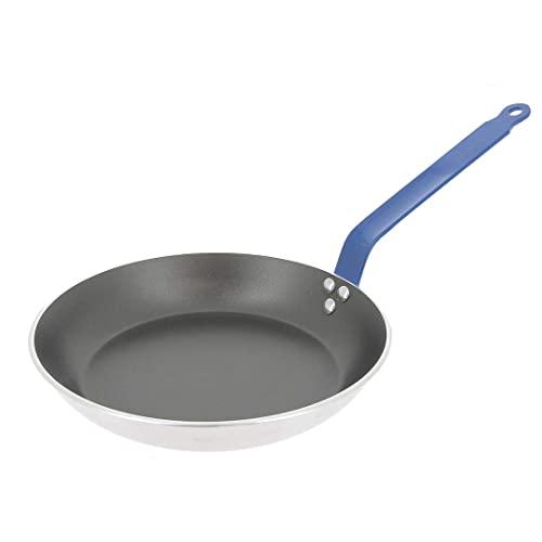 CHOC Round Non-stick Aluminum Fry Pan 3 mm Thick 11-Inch Blue Handle