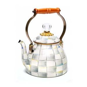 Mackenzie-Childs Sterling Check Tea Kettle