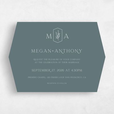 Blue Diamond Wedding Invitation - Eldridge Landscape