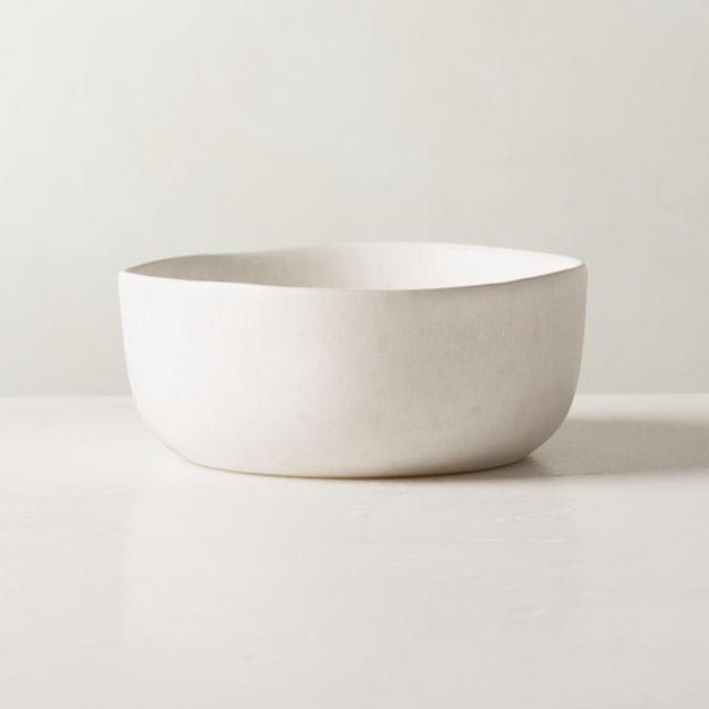 Drift White Soup Bowl with Reactive Glaze