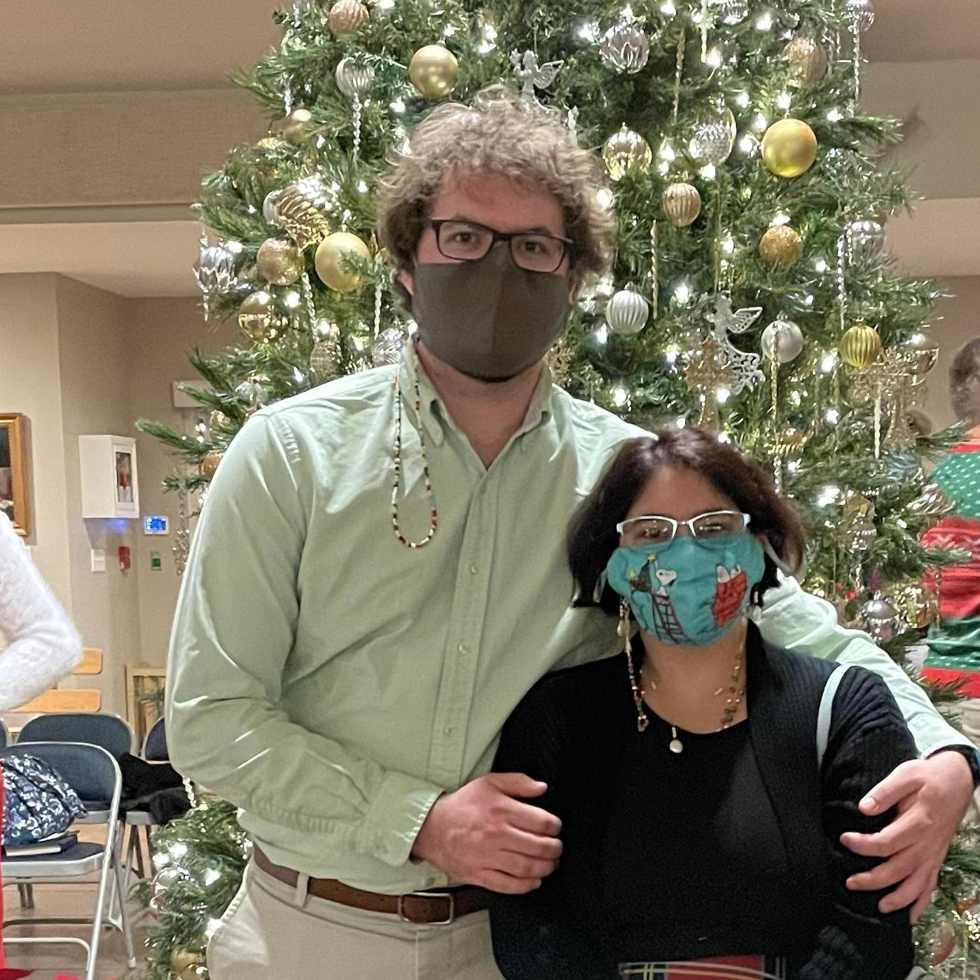 This was from Christmas of 2021. We were visiting Ryan's family for Christmas. We went to the midnight mass.