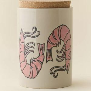 Shrimp Icon Ceramic Canister