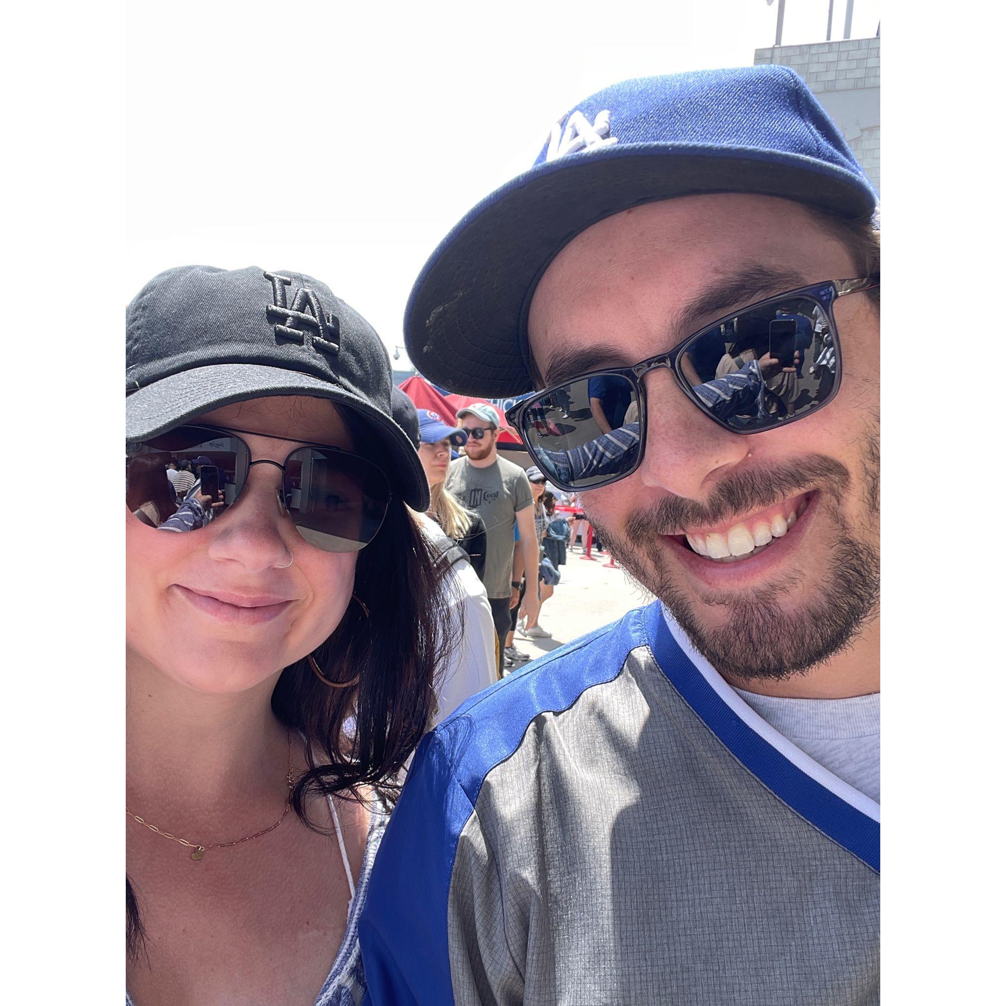 Our first Dodger game together!