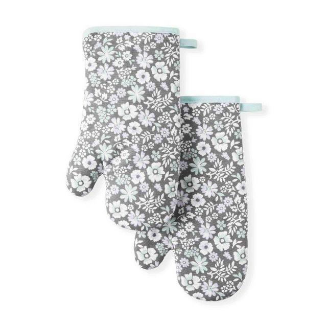 Martha Stewart 2pk Cotton Printed Oven Mitts