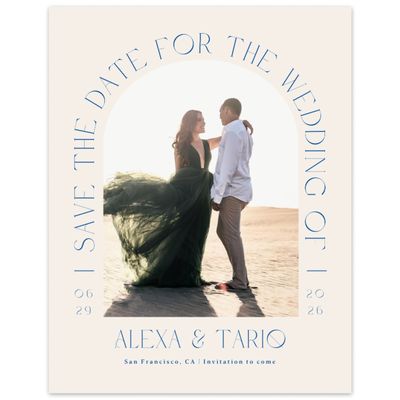 Cobalt, Blue Wedding Digital Save the Date - Gothenburg Arch