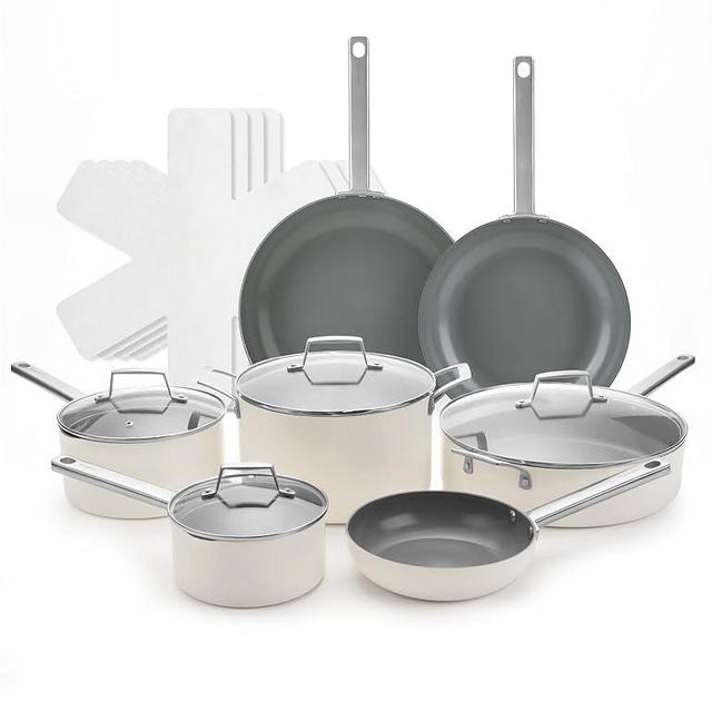 ChefRobot Nonstick Ceramic Cookware Set Healthy Pots And Pans Set Induction Kitchen Cookware sets Non Toxic Pots And Pan Set,PFOA ＆ PTFE Free (18 pcs)