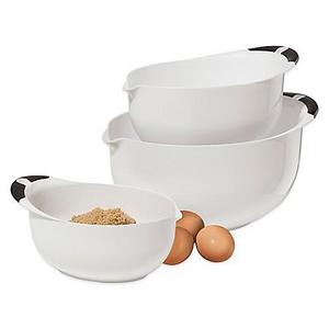 Oggi™ 3-Piece Oval Mixing Bowl Set in White