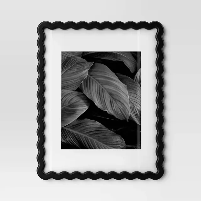 11"x14" Wavy Shape Picture Frame Black - Room Essentials™