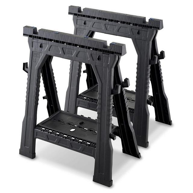 Blue Hawk 14.44-in Plastic Adjustable Saw Horse (1000-lb)