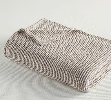 Neutral Waffle Weave Blanket, Full/Queen
