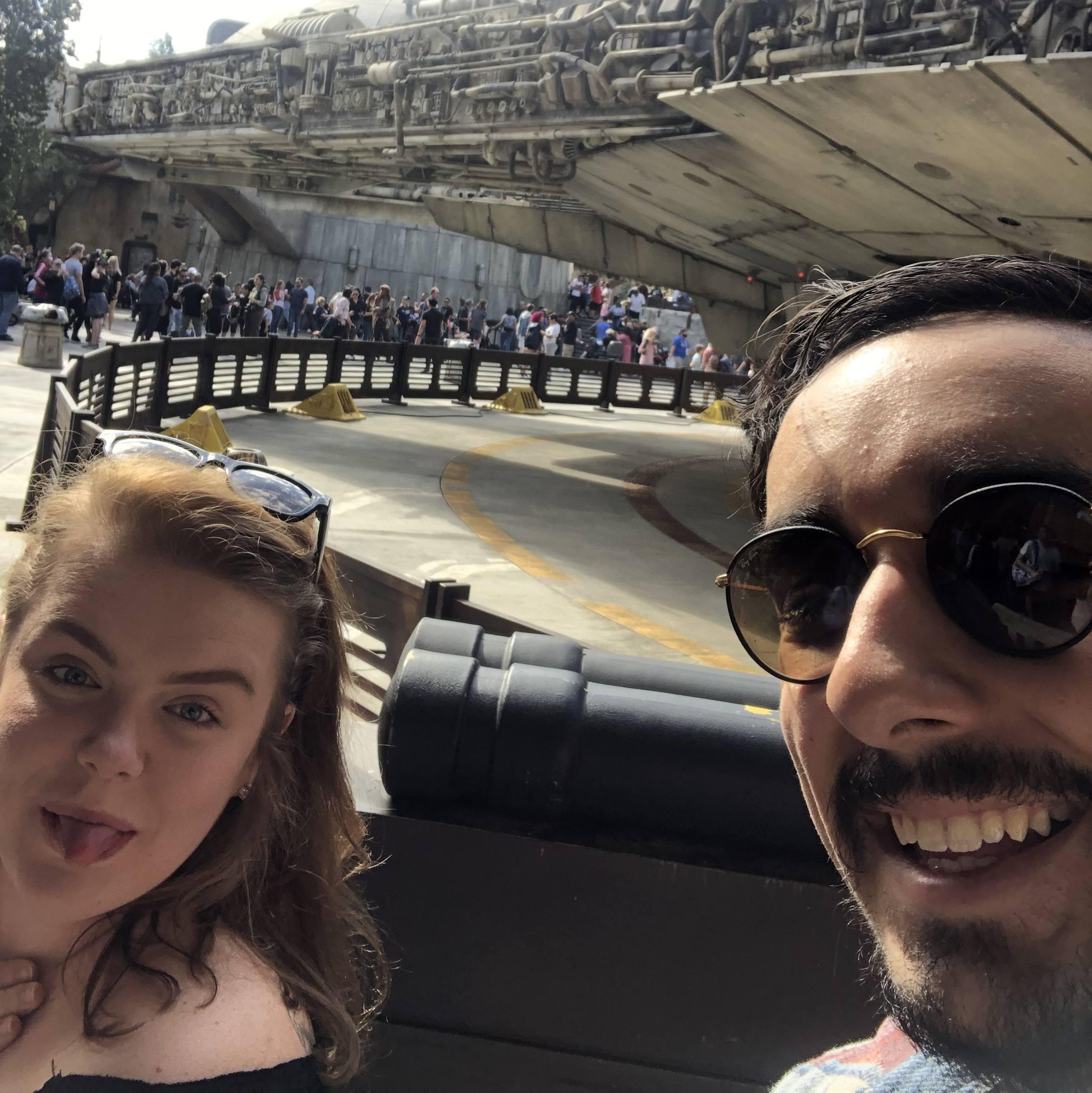 When we first started dating, Maddie worked at Disneyland. We both love Star Wars and spent a day there together shortly after Star Wars Land opened!