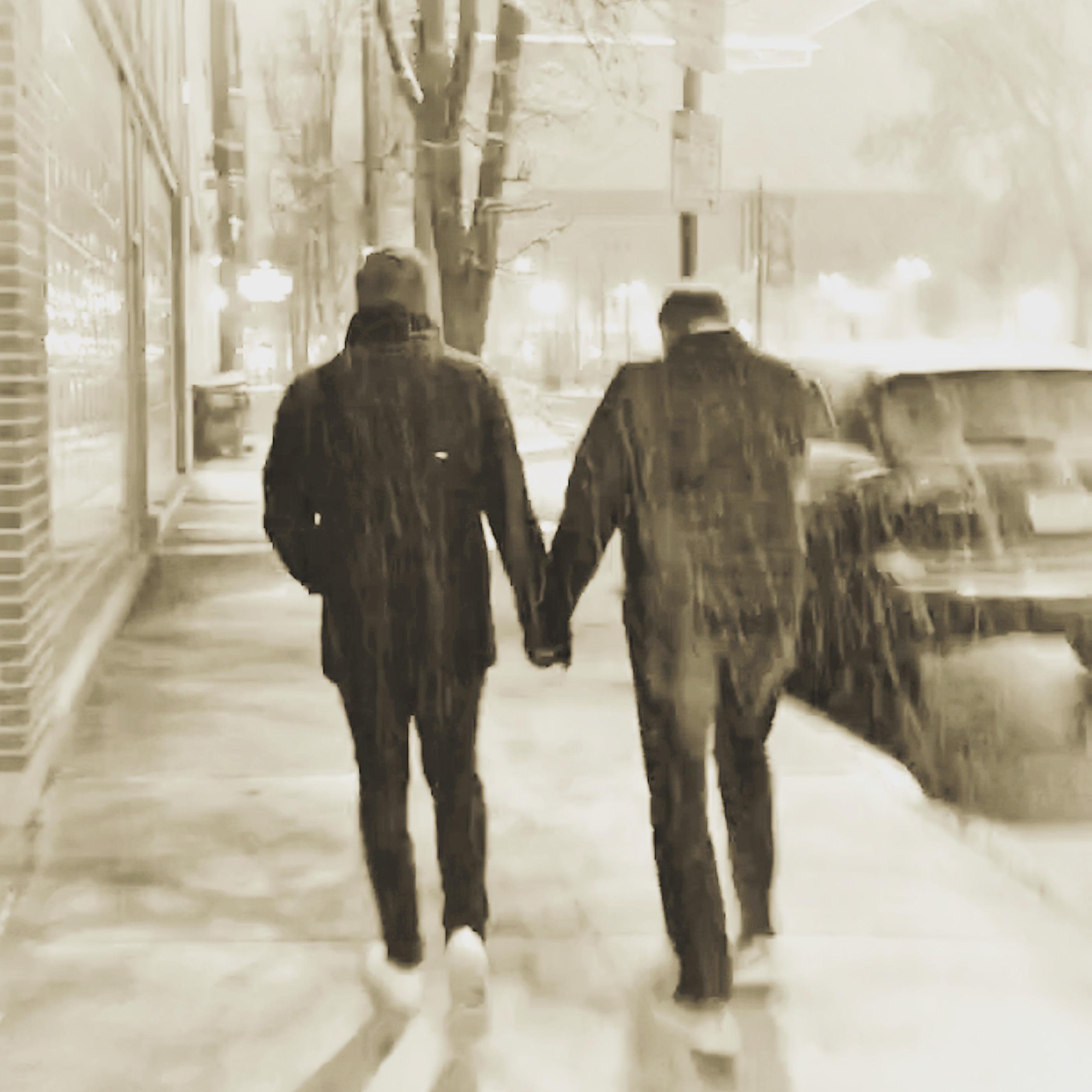 Walking hand in hand in Cincinnati