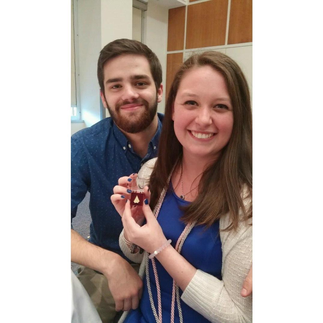 Elise's 2017 induction into the Math Honors Society at ECSU! Spencer was her rock throughout her college experience.