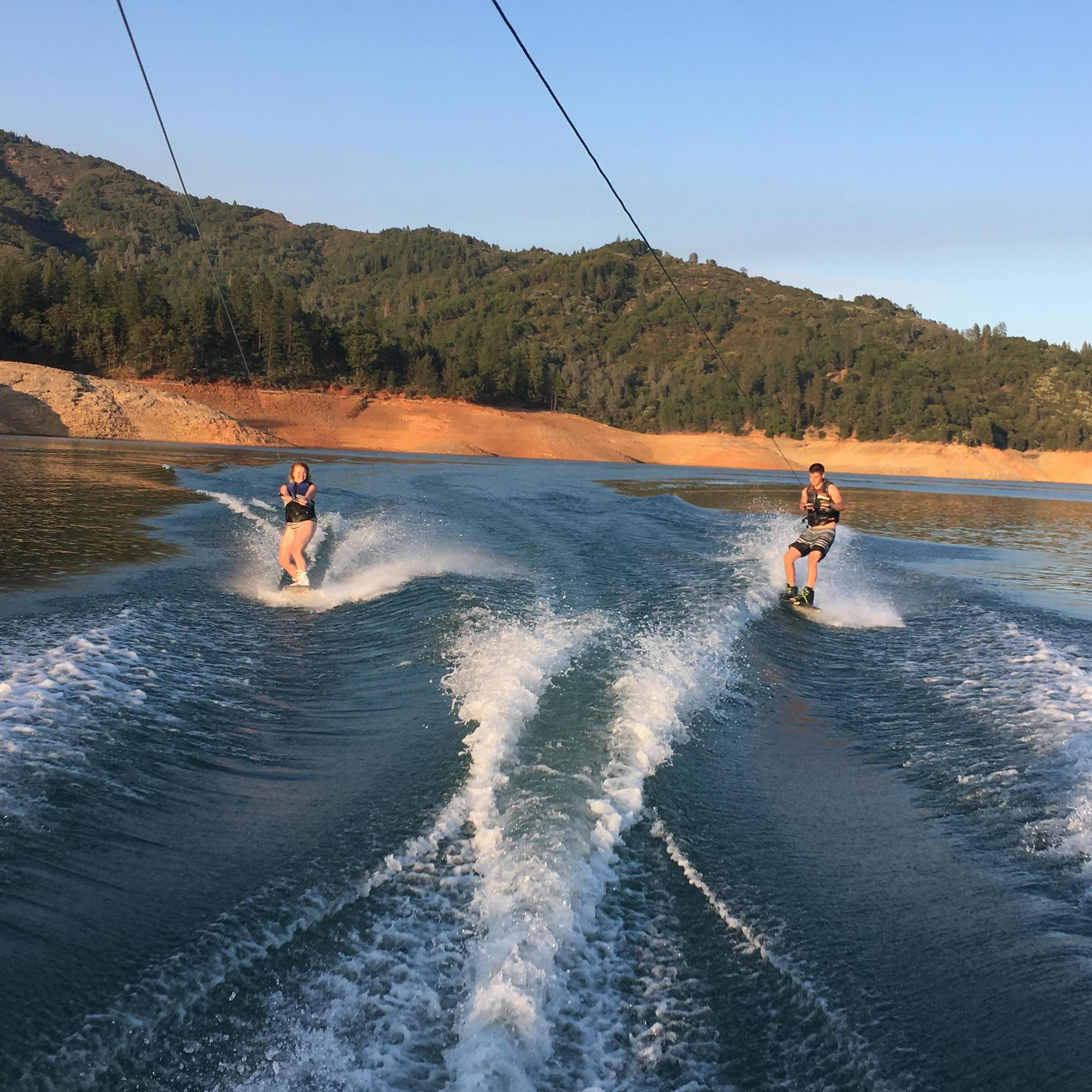 We love wakeboarding...especially together!